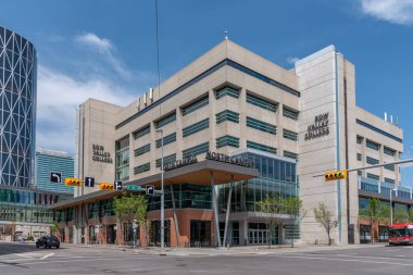 Calgary, Kanada-Mayıs 26, 2019: Bow Valley College Calgary Alberta dış cephe. Bow Valley şehir içinde büyük bir meslek Koleji olduğunu ve şehir merkezinde.