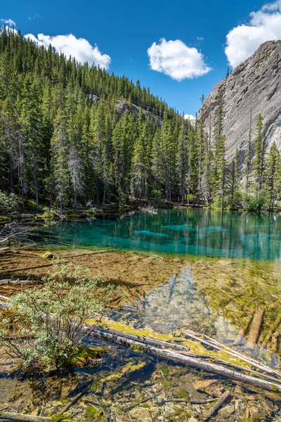 Бірюзовий Грассі Озер Напрямку Kananaskis Країни Парк Системи Альберти Поблизу — стокове фото