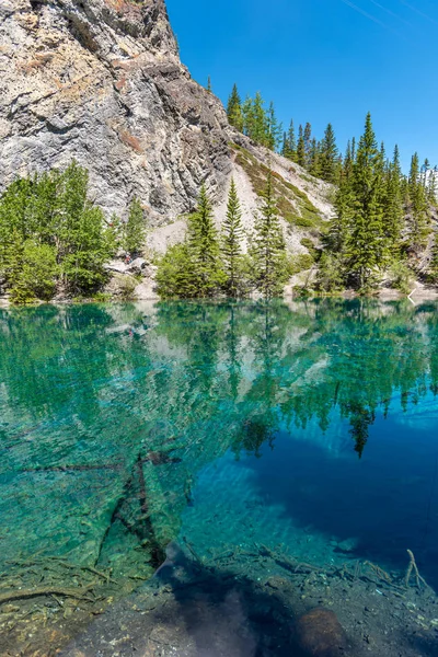 Türkiz Grassi Tavak Közelében Canmore Kanadai Sziklás Hegység Déli Alberta — Stock Fotó