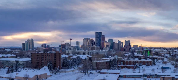 Calgary Skyline Cold Winter Day — Stock Photo, Image