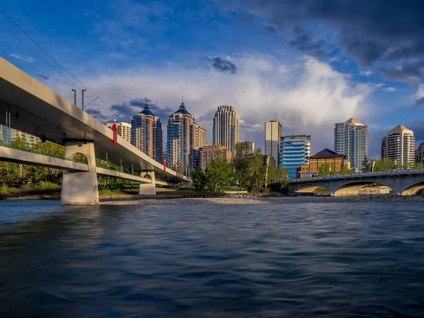 Calgary Skyline Beautiful Evening — Stock Photo, Image