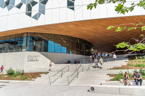 캐나다 캘거리 2019년 26일 캘거리 중심부에 캘거리의 새로운 도서관 도서관은 — 스톡 사진