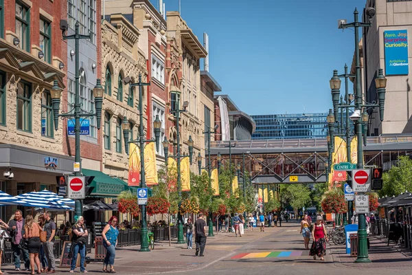 Calgary Kanada Juli 2019 Stephen Avenue Calgary Alberta Stephen Avenue — Stockfoto