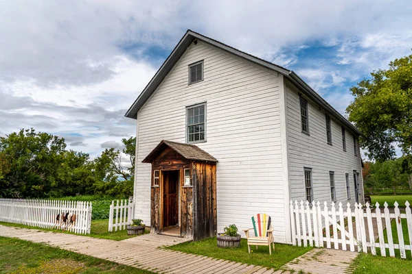 Αγία Antoine Padoue Ρωμαιοκαθολική Πρυτανεία Στο Batoche Saskatchewan — Φωτογραφία Αρχείου