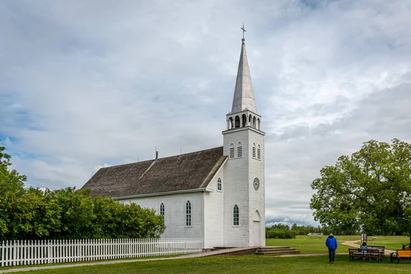 Santa Antoine Padoue Igreja Católica Romana Batoche Saskatchewan — Fotografia de Stock