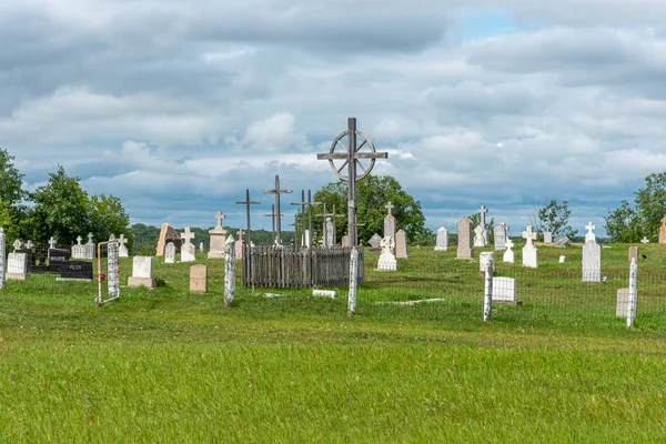 Rooms Katholieke Begraafplaats Saint Antoine Padoue Batoche Saskatchewan — Stockfoto