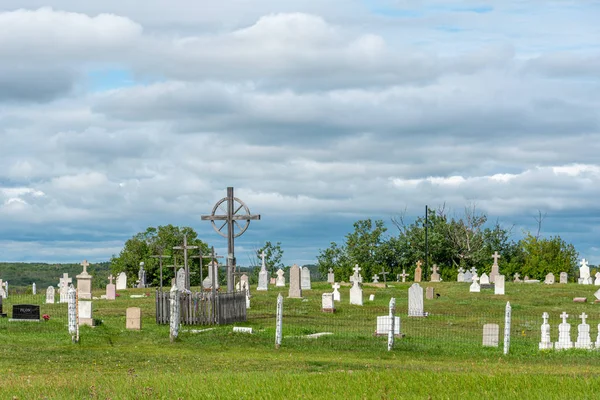 Rooms Katholieke Begraafplaats Saint Antoine Padoue Batoche Saskatchewan — Stockfoto