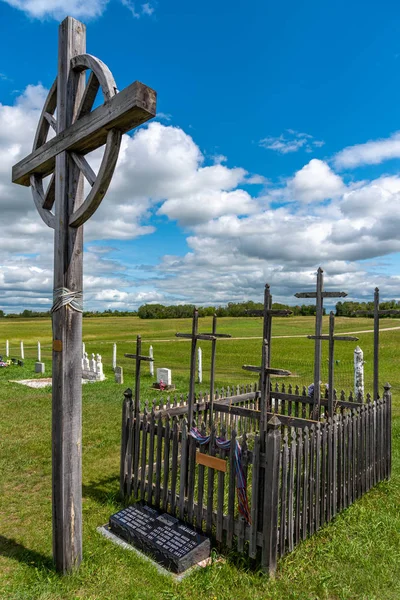 Cementerio Católico Romano San Antonio Padoue Batoche Saskatchewan —  Fotos de Stock