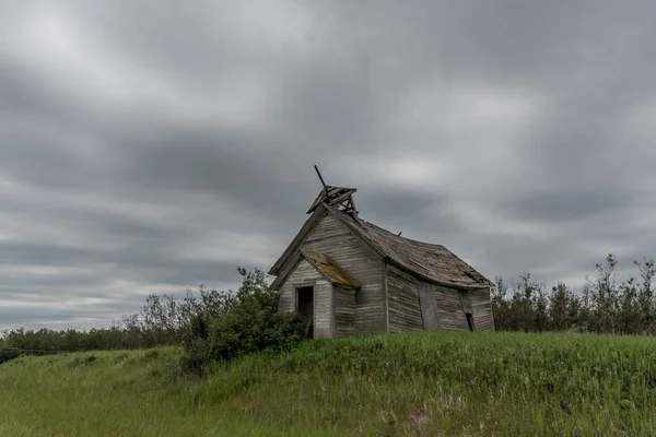 Old Abandoned Church Alberta Prairies — Stock Photo, Image