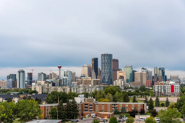 Widok Piękną Panoramę Calgary Alberta — Zdjęcie stockowe