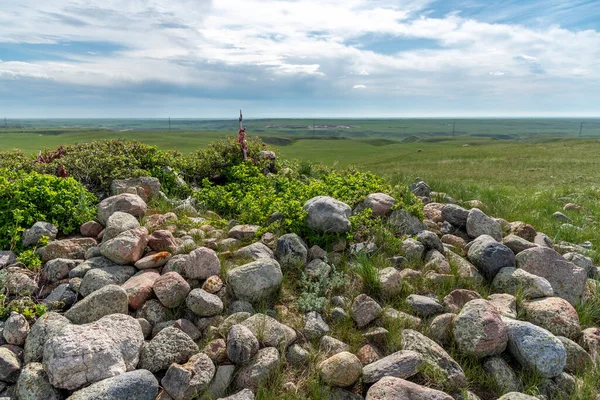 Sundial Hill Medicine Wheel Sudeste Alberta Roda Medicina Sundial Hill — Fotografia de Stock