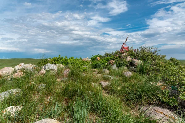 Sundial Hill Medicine Wheel Sudeste Alberta Roda Medicina Sundial Hill — Fotografia de Stock