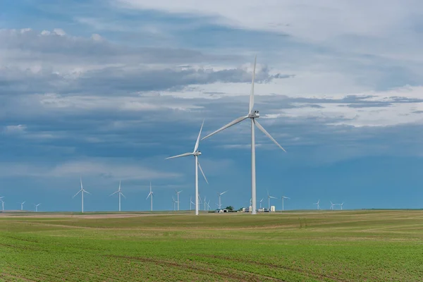Wind Turbines Located South Eastern Alberta Close Carmangay Project Called — Stock Photo, Image