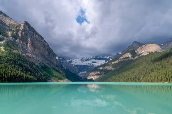Vista Lago Louise Parque Nacional Banff Alberta — Fotografia de Stock