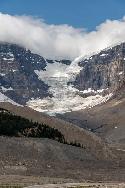 Kilátás Columbia Icefields Jasper Nemzeti Park Alberta Kanada — Stock Fotó