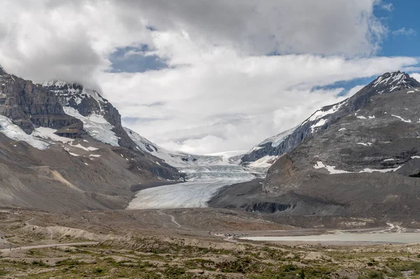 Вид Колумбійські Льодовикові Поля Національному Парку Джаспер Альберта Канада — стокове фото