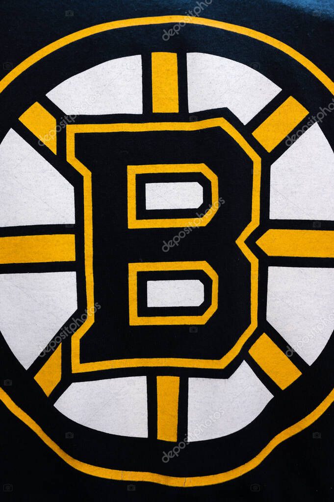 Calgary, Alberta - September 7, 2025: Boston bruins logo on a shirt.