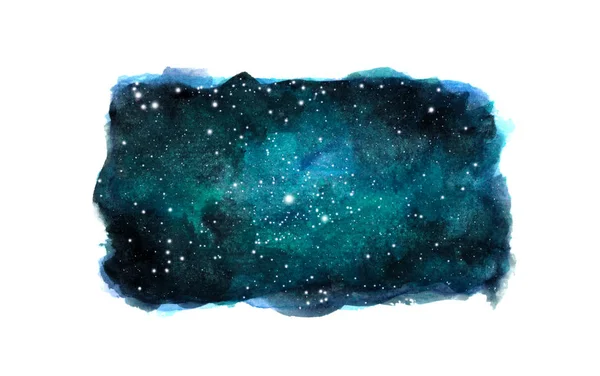 Νυχτερινό Ουρανό Αστέρια Που Απομονώνονται Λευκό Φόντο Ακουαρέλα — Φωτογραφία Αρχείου