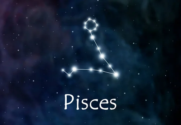 Pisces Horoscope Zodiac Constellation Illustration — Stock Photo, Image