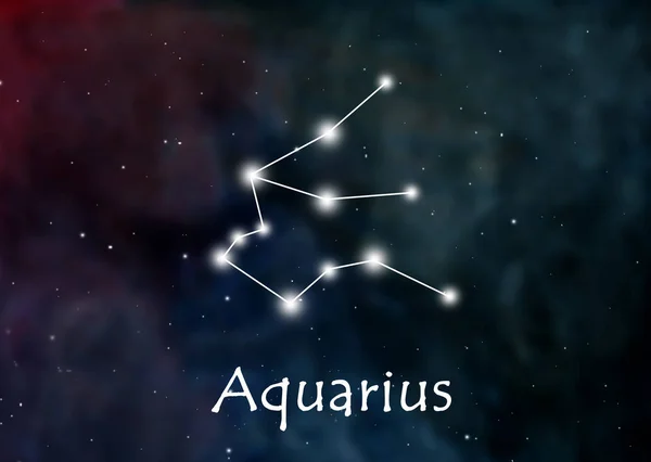 Aquarius Horoscope Zodiac Constellation Illustration — Stock Photo, Image