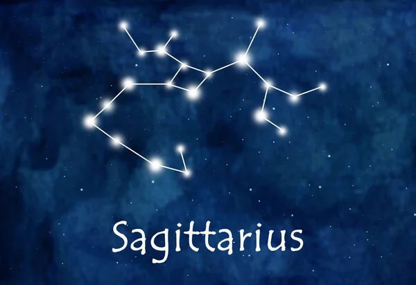 Sagittarius horoscope or zodiac or constellation illustration