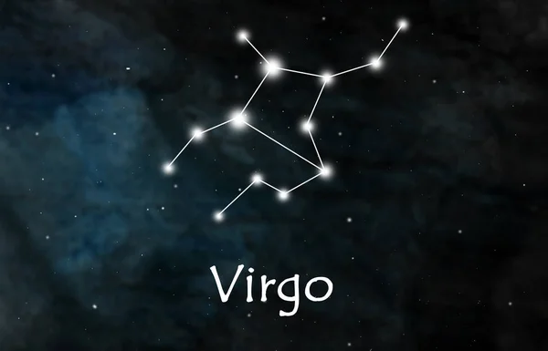 Horóscopo Virgem Zodíaco Ilustração Constelação — Fotografia de Stock