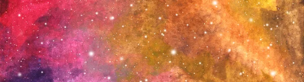 Pittura Astratta Della Galassia Acquerello Texture Cosmica Con Stelle Cielo — Foto Stock