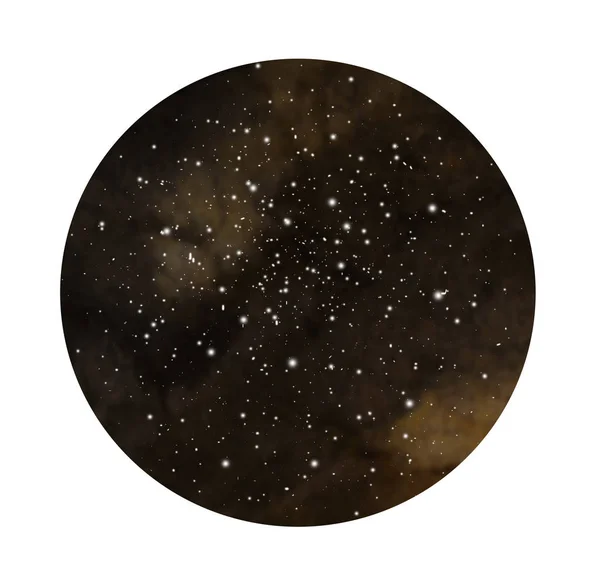 Χειροποίητος Γαλαξίας Grunge Νυχτερινός Ουρανός Αστέρια Εικονογράφηση Κόσμος Κύκλο Βούρτσα — Φωτογραφία Αρχείου