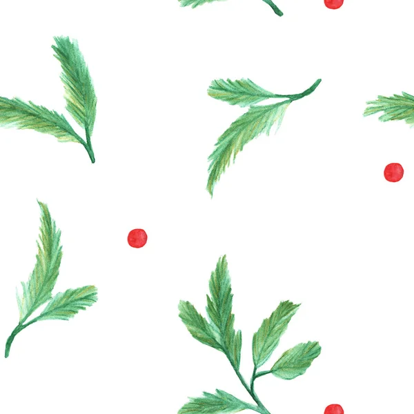 Watercolor Christmas Seamless Pattern — Stock Photo, Image