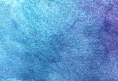 Soyut açık mavi suluboya arkaplan elle boyanmış.