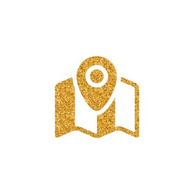 harita simgesi beyaz arka plan üzerinde izole