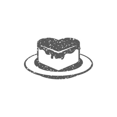 Beyaz arka plan üzerinde izole doku simgesinde çikolatalı kek