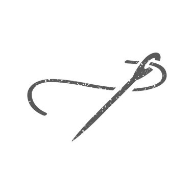 Beyaz arka plan üzerinde izole doku simgesinde iğne