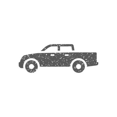 Beyaz arka plan üzerinde izole doku simgesinde kamyon