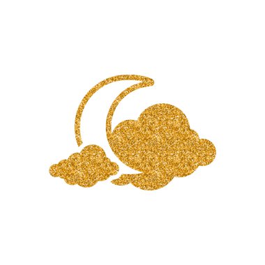 Hava bulutlu bulutlu kutsal kişilerin resmi içinde altın glitter doku