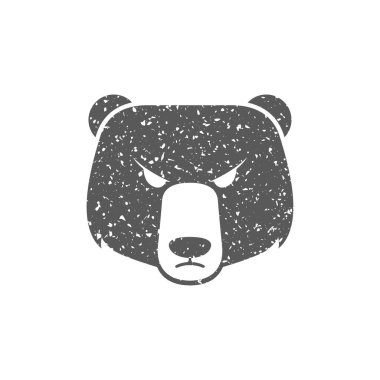 Beyaz arka plan üzerinde izole doku simgesinde ayı