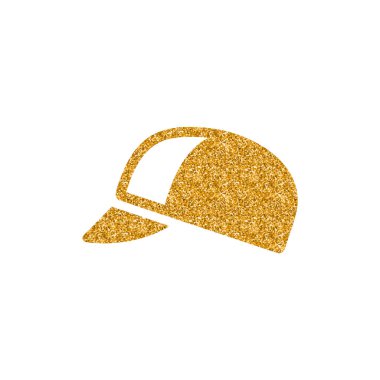 Şapka kutsal kişilerin resmi altın glitter doku içinde Bisiklete binme. Vektör çizim.