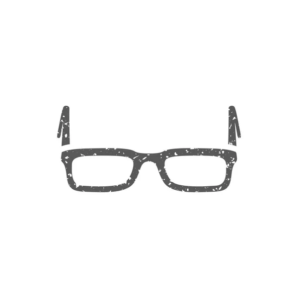 Icône Lunettes Texture Grunge Isolée Sur Fond Blanc — Image vectorielle