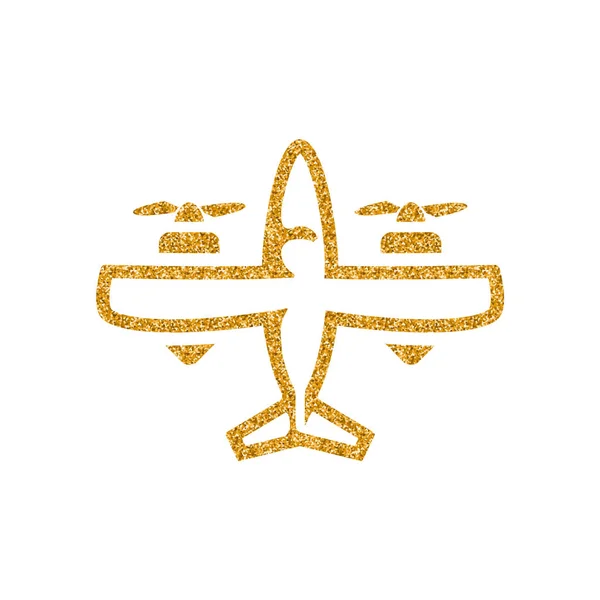 Ikona Letadla Izolované Bílém Pozadí — Stockový vektor