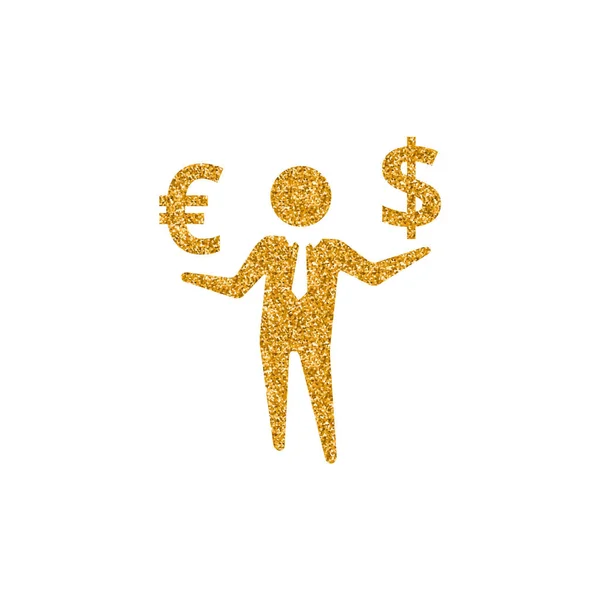 Businessman Money Icon Isolated White Background — Stock Vector