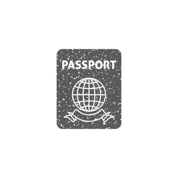 Ícone Passaporte Isolado Fundo Branco — Vetor de Stock