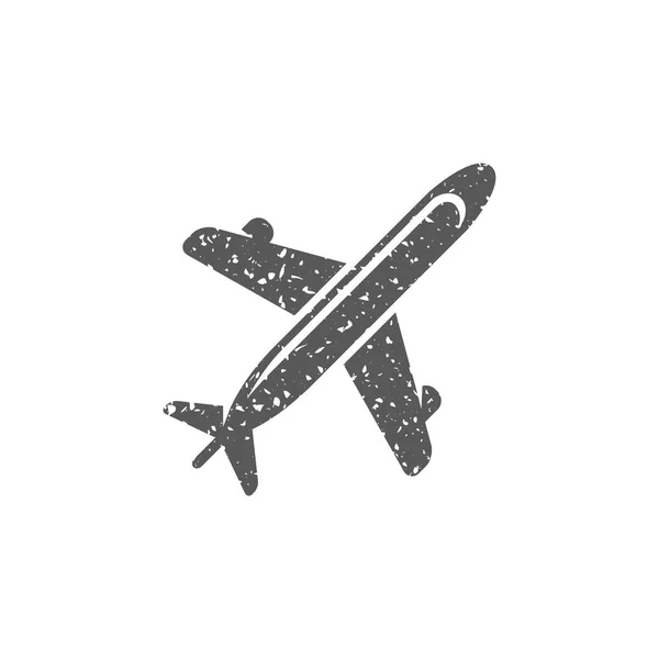 Vliegtuig Pictogram Geïsoleerd Witte Achtergrond — Stockvector