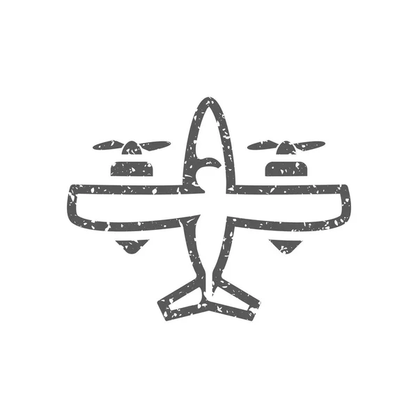 白色背景下孤立的飞机图标 — 图库矢量图片