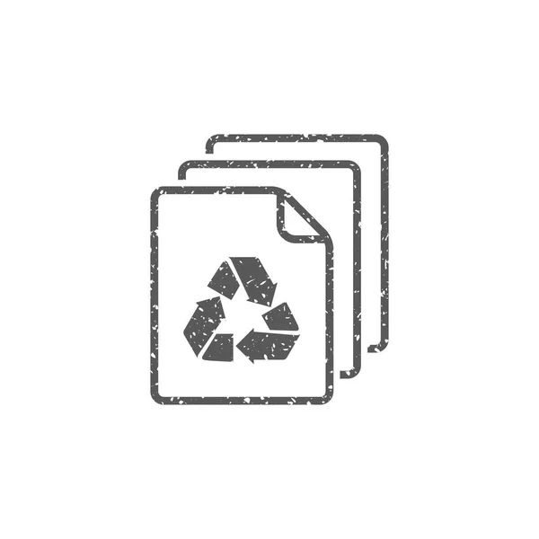 Recycle Symboolpictogram Geïsoleerd Witte Achtergrond — Stockvector