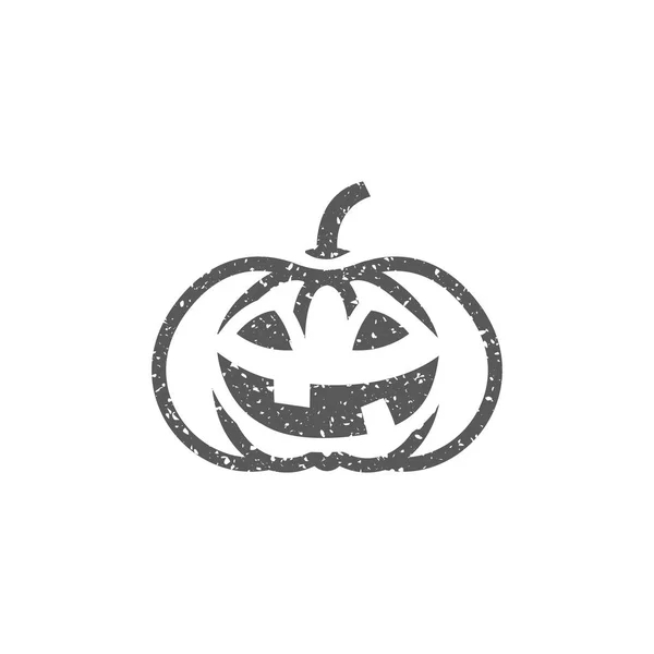 Icono Calabaza Textura Grunge Aislada Sobre Fondo Blanco — Vector de stock