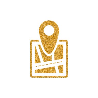 harita simgesi beyaz arka plan üzerinde izole