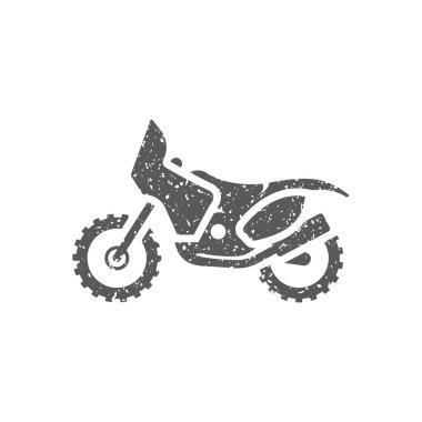 Beyaz arka plan üzerinde izole doku simgesinde Motocross