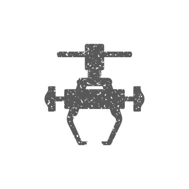 Bisiklet araç simgesini beyaz arka plan üzerinde izole grunge doku