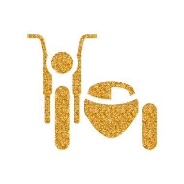 Beyaz arkaplanda motosiklet simgesi izole edildi