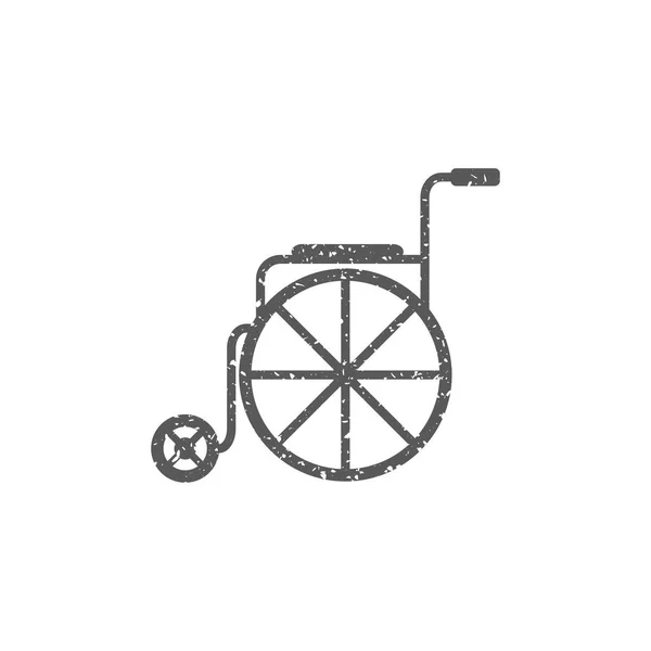 Rollstuhl Ikone Grunge Optik Isoliert Auf Weißem Hintergrund — Stockvektor